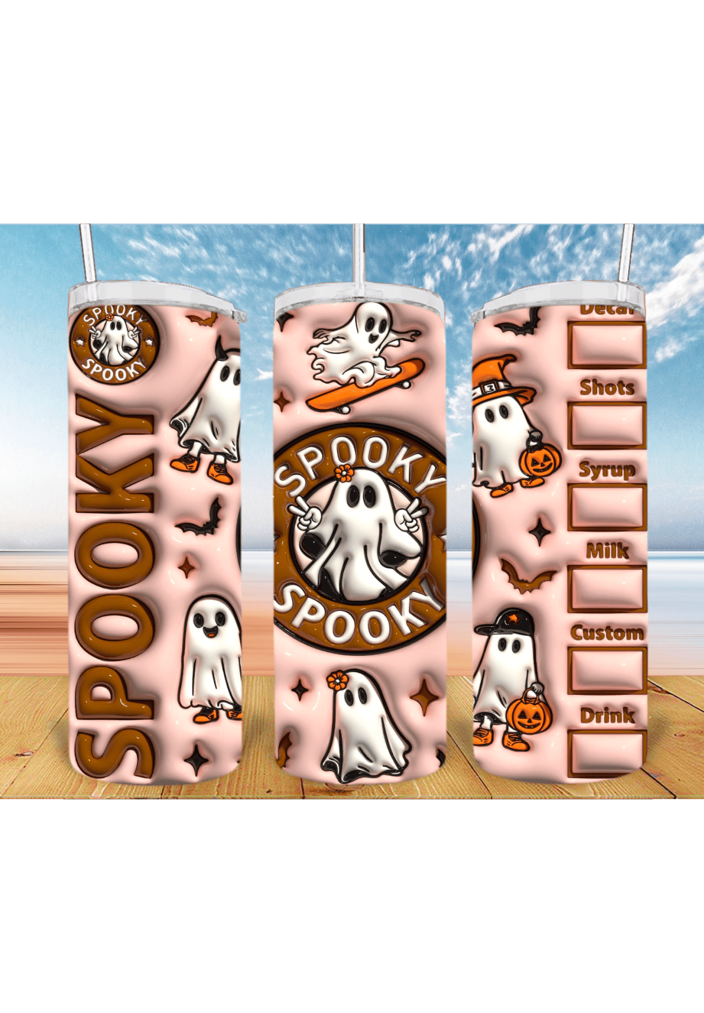 3D Halloween 20oz Tumbler Sublimation Print – Spooky & Realistic Designs 🎃👻 - KT SUBLIMATION, DTF AND MORE LLC