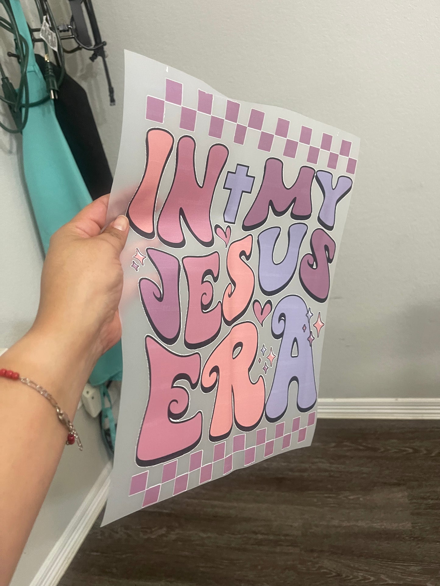In My Jesus Era DTF Transfer – Retro Faith Christian Design, Ready to Press