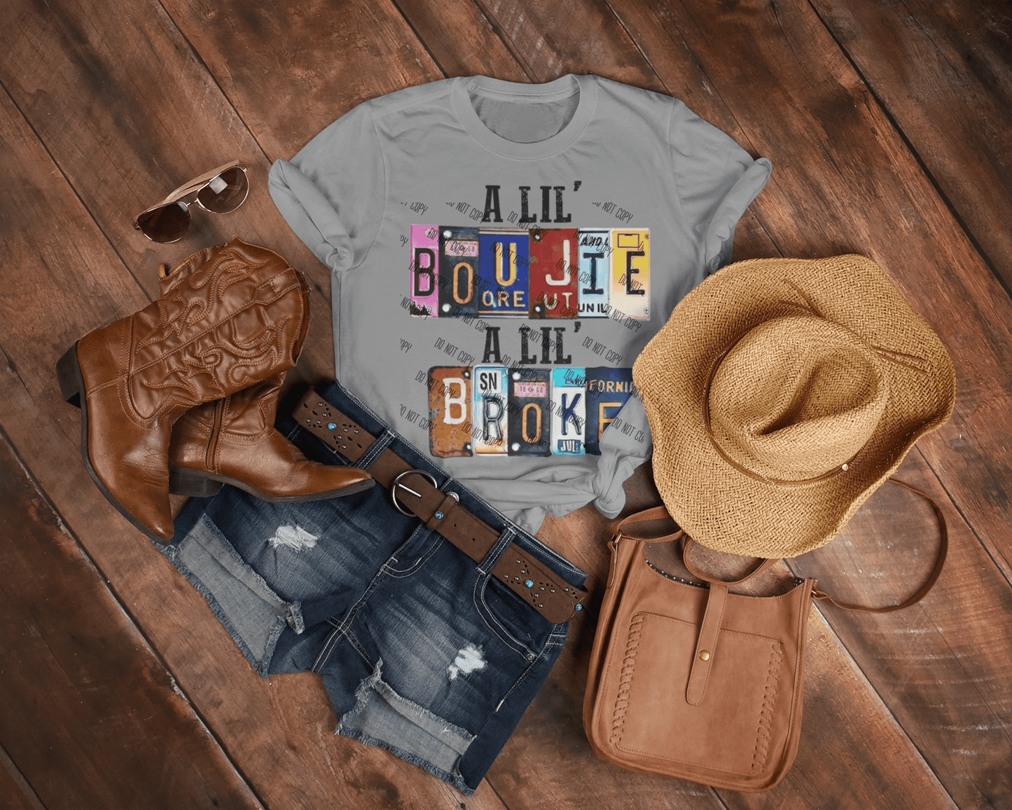 A Lil' Boujie, A Lil' Broke DTF Transfer – Fun & Sassy Money Moves Print for Custom Apparel - KT SUBLIMATION, DTF AND MORE LLC