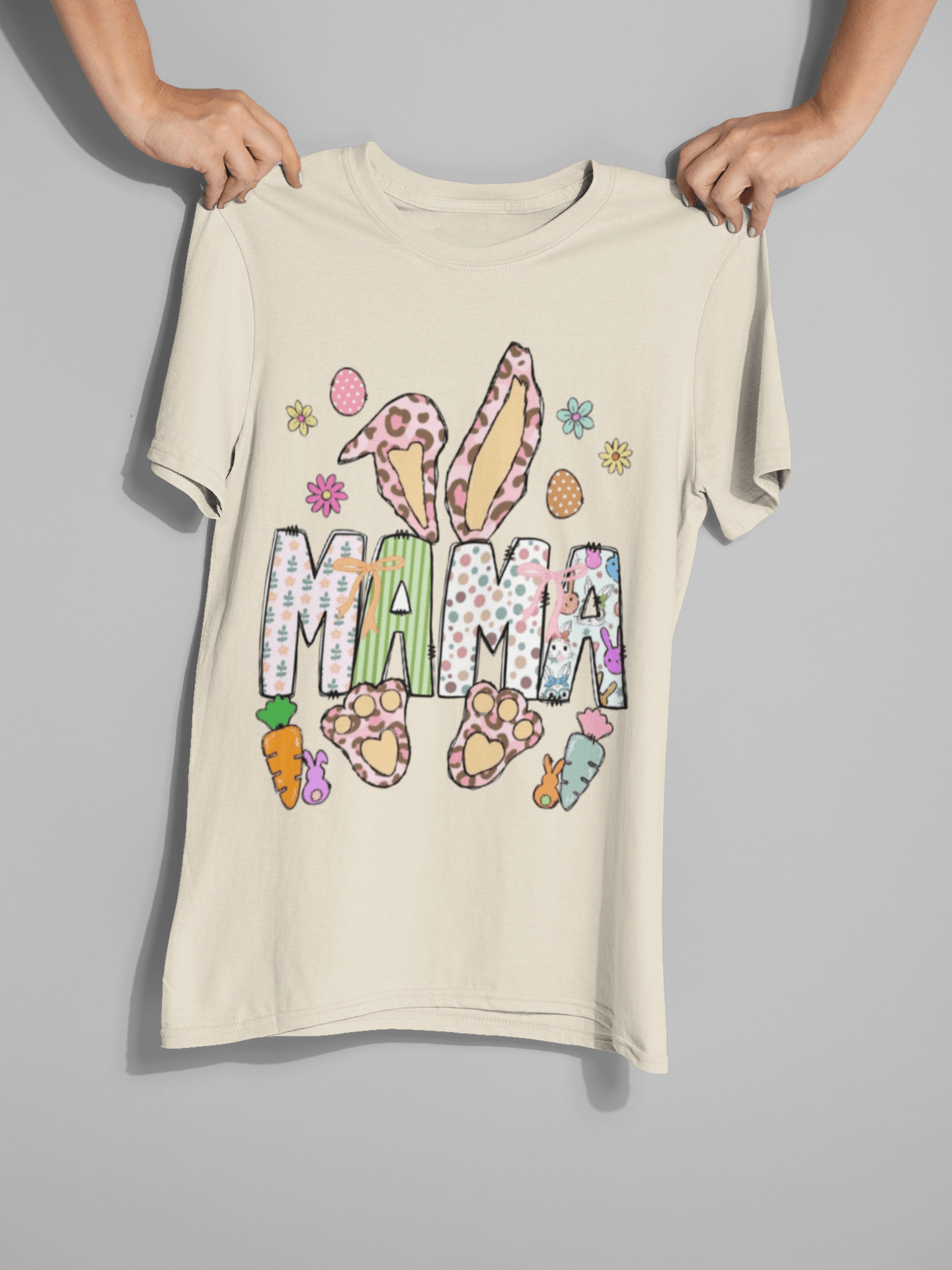Easter Mama DTF Transfer – Pastel Bunny Vibes for Stylish Moms - KT SUBLIMATION, DTF AND MORE LLC