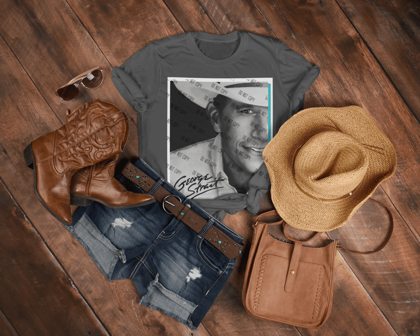 George Strait DTF Transfer – Custom Apparel for Country Music Legends Fans - KT SUBLIMATION, DTF AND MORE LLC