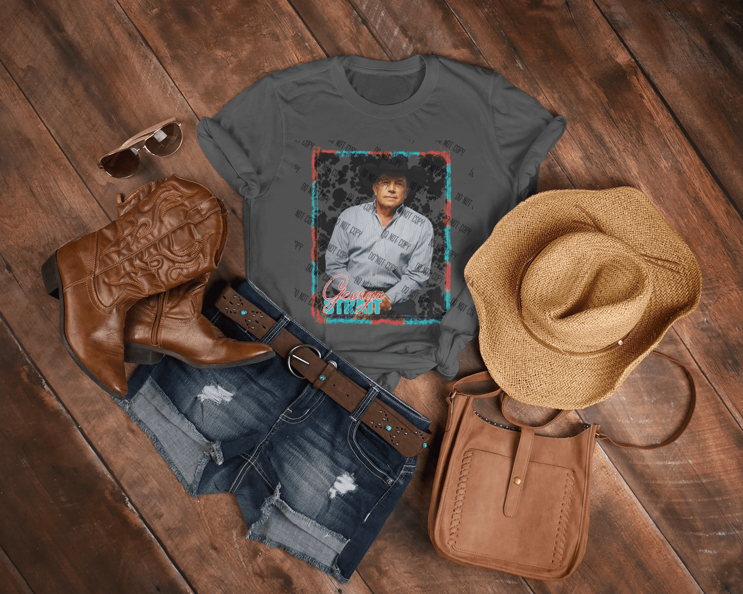 George Strait DTF Transfer – Custom Apparel for Country Music Legends Fans - KT SUBLIMATION, DTF AND MORE LLC