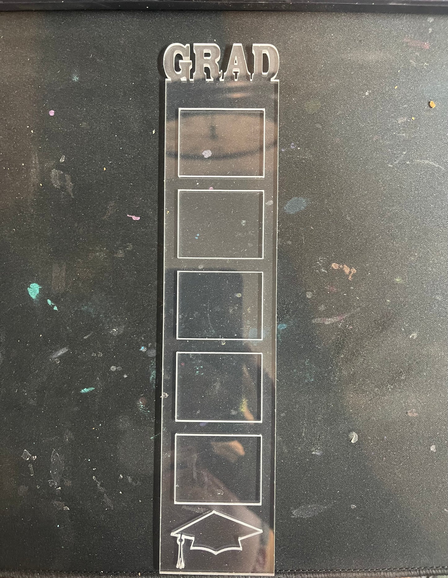 Graduation 5 small pictures 10x2” frame