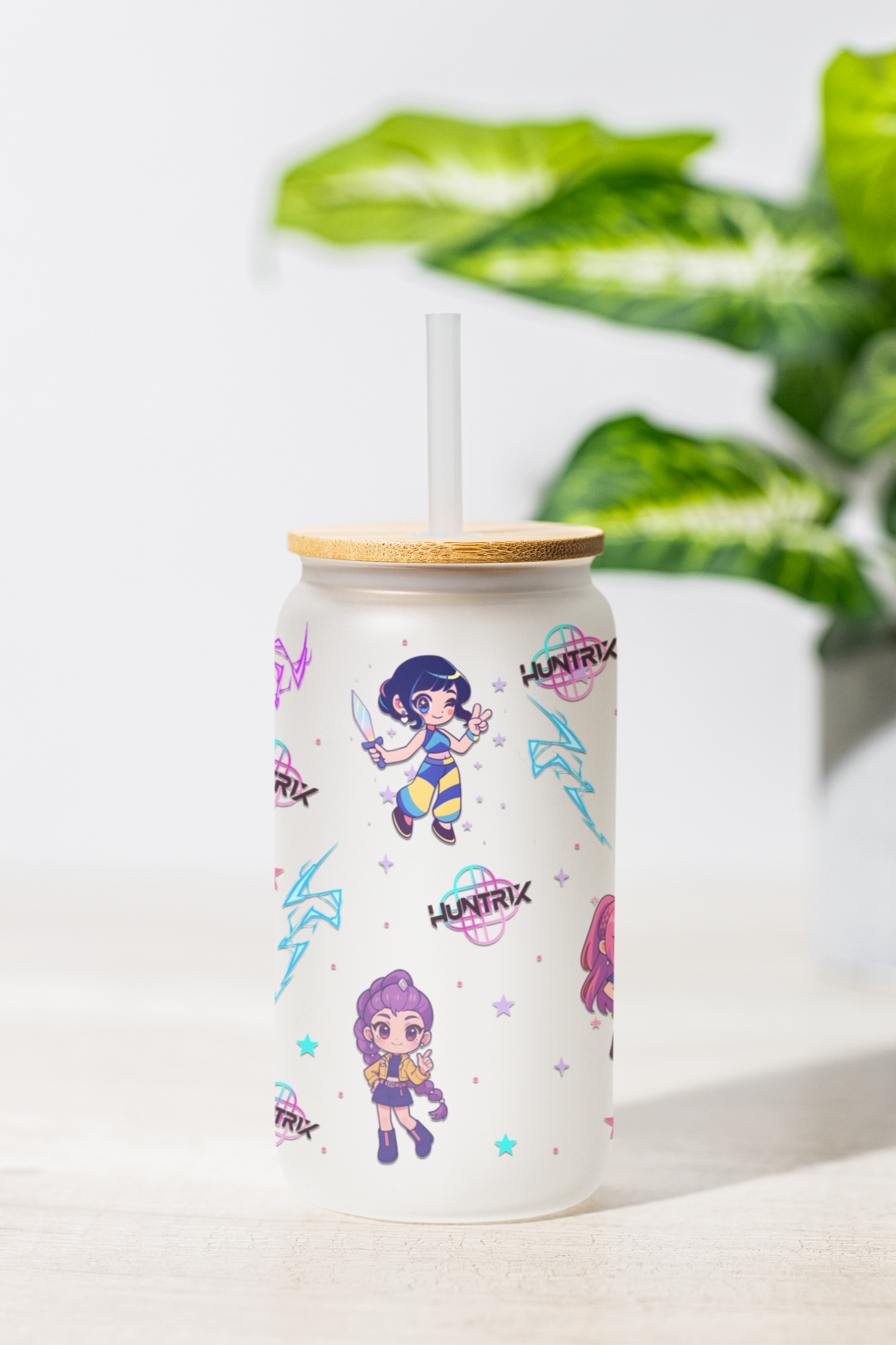 K-Pop 16oz UV DTF Wrap – Waterproof, Ready to Apply Cup Wrap for Libbey Glass Cans