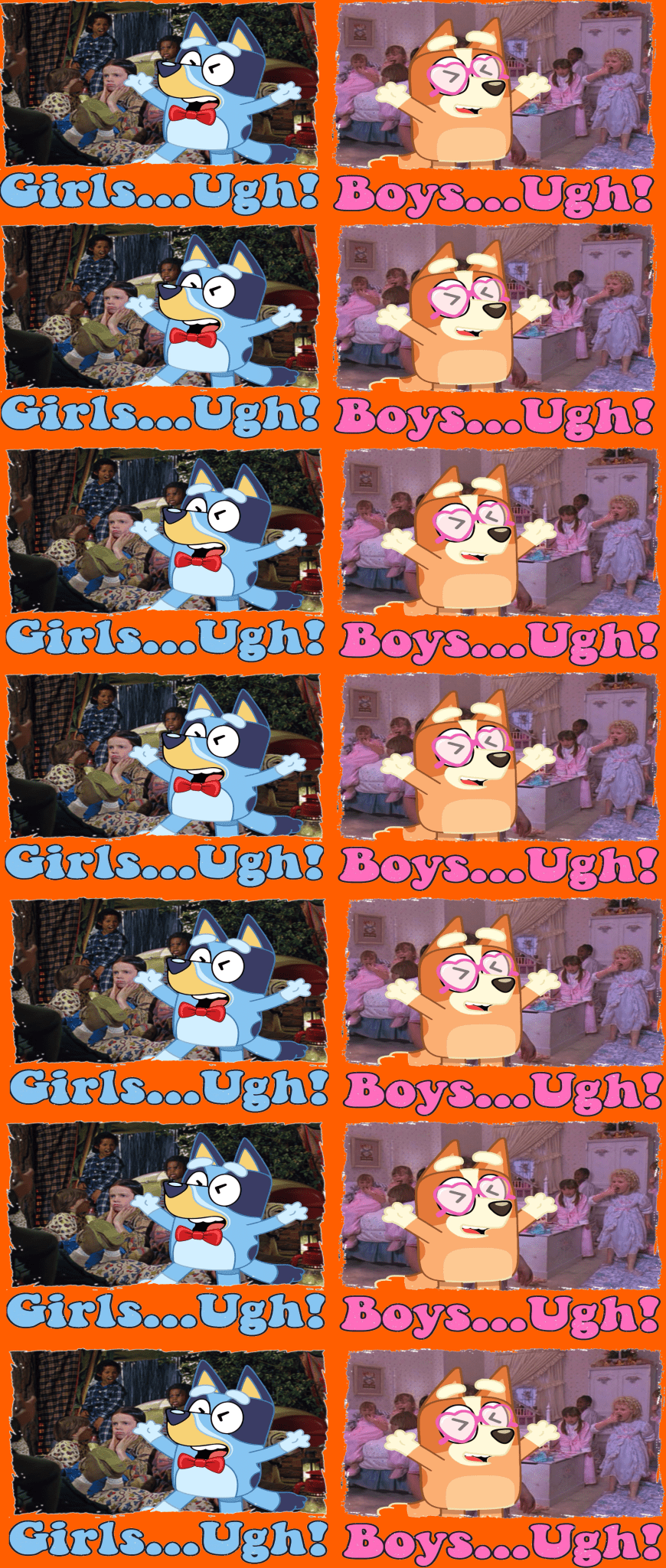 Playful Blue Dog Valentine DTF Gang Sheet | Ready - to - Press | Cute & Customizable - KT SUBLIMATION, DTF AND MORE LLC