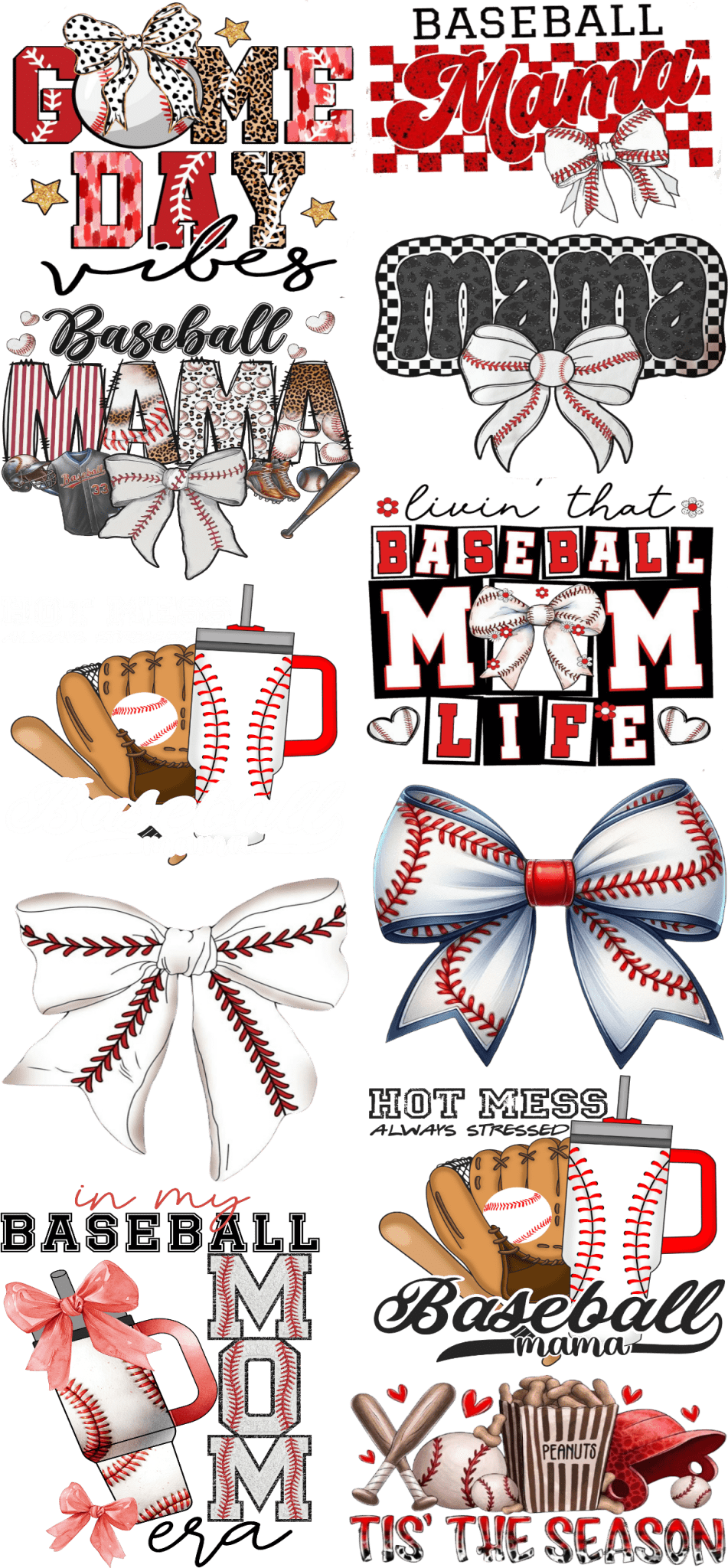 Pre - Made Baseball Season DTF Transfer – Perfect for Custom Sports Apparel! ⚾🔥 - KT SUBLIMATION, DTF AND MORE LLC