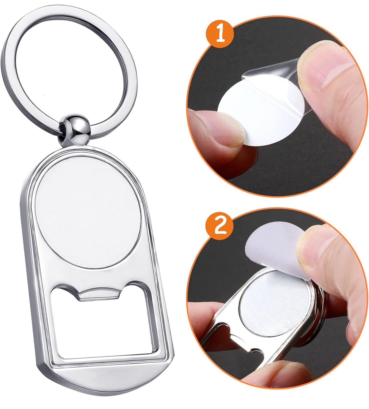 Sublimation Blanks Keychains Metal Bottle Opener Blank Key Rings Aluminum – Customizable & Functional - KT SUBLIMATION, DTF AND MORE LLC