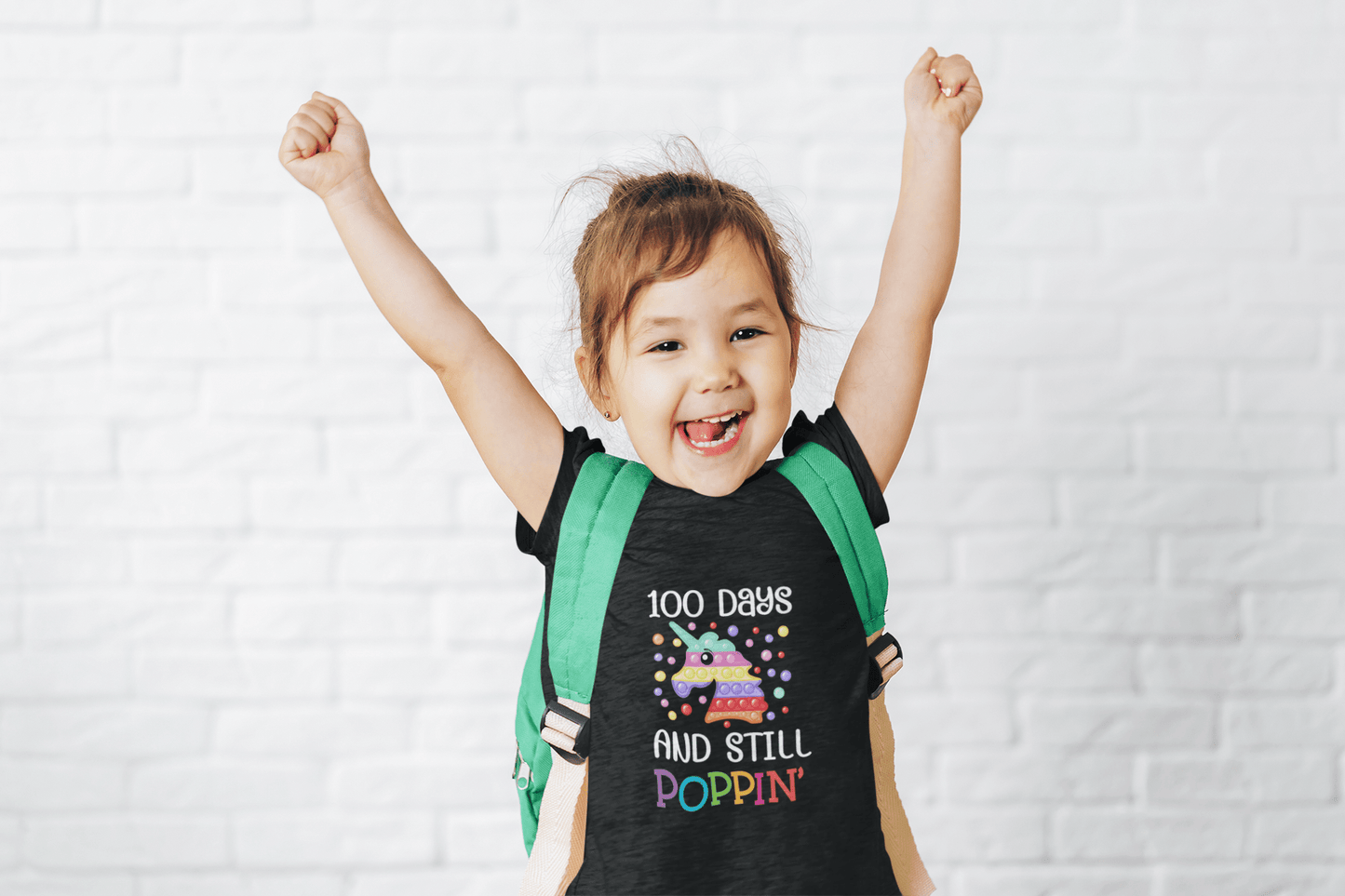 Youth 100 days and still poppin DTF - KT SUBLIMATION, DTF AND MORE LLC