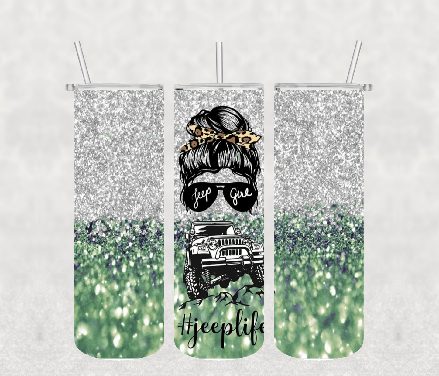 Jeep Green 20oz Tumbler Sublimation Print - KT SUBLIMATION, DTF AND MORE LLC