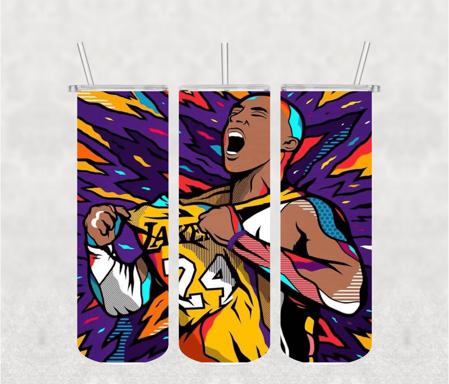 Kobe Bryant 20oz Tumbler Sublimation Print - KT SUBLIMATION, DTF AND MORE LLC