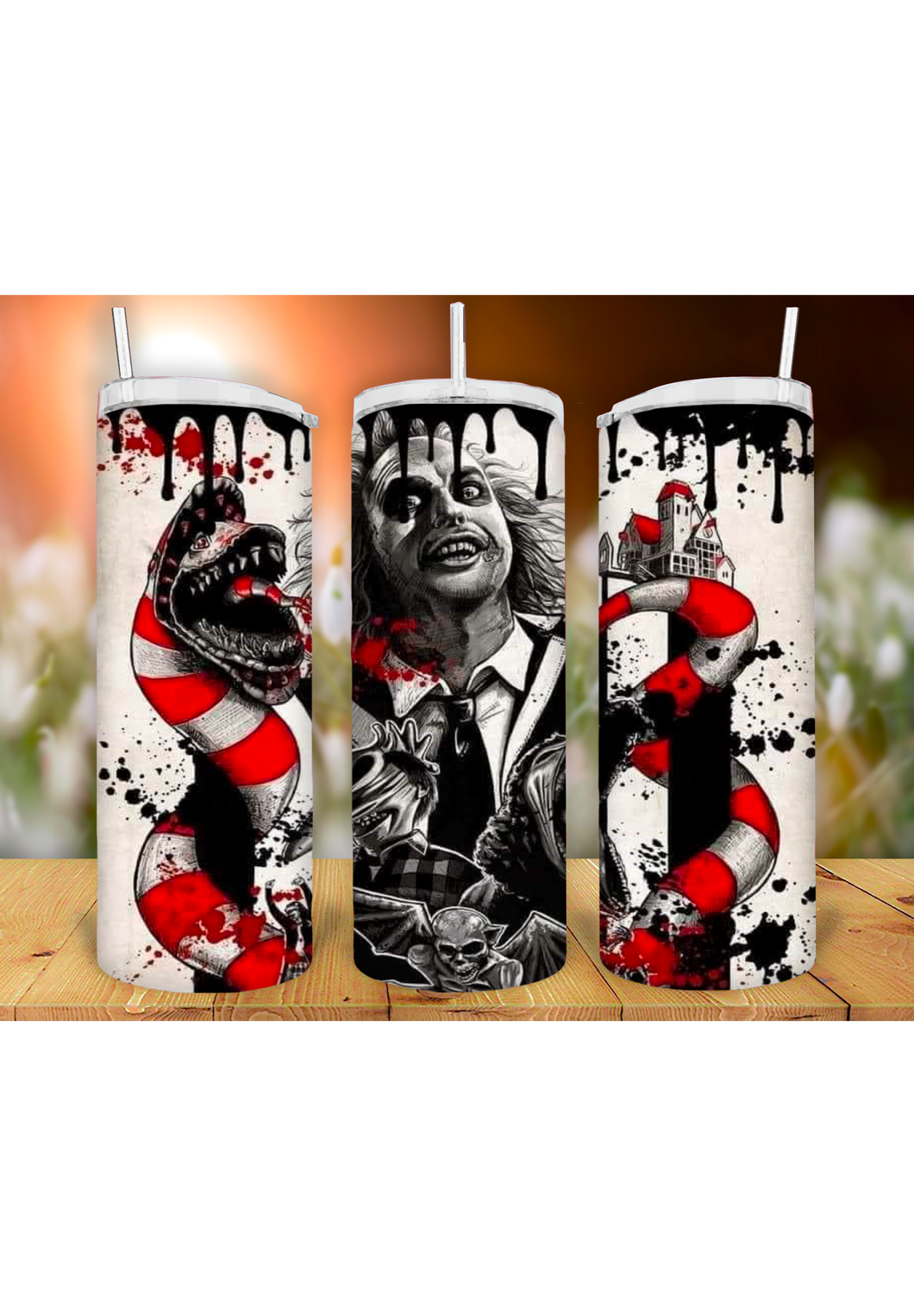 Beetlejuice 20oz Tumbler Sublimation Print