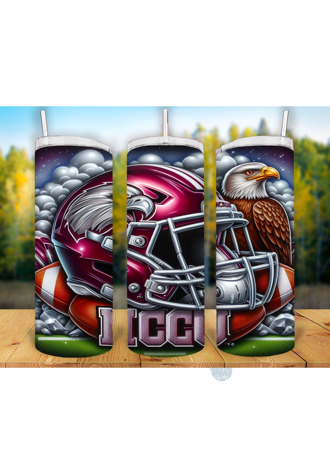 Football Game Day 20oz Sublimation Tumbler Wrap – Ready to Print for Sports Fans
