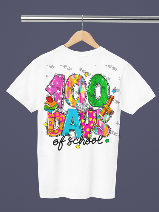 100 Days of School DTF Transfer – Celebrate a Milestone in Style! - KT SUBLIMATION, DTF AND MORE LLC