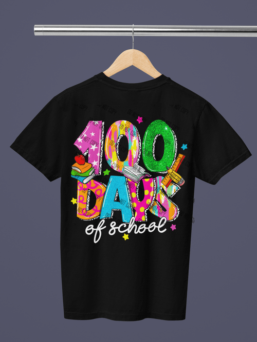 100 Days of School DTF Transfer – Celebrate a Milestone in Style! - KT SUBLIMATION, DTF AND MORE LLC