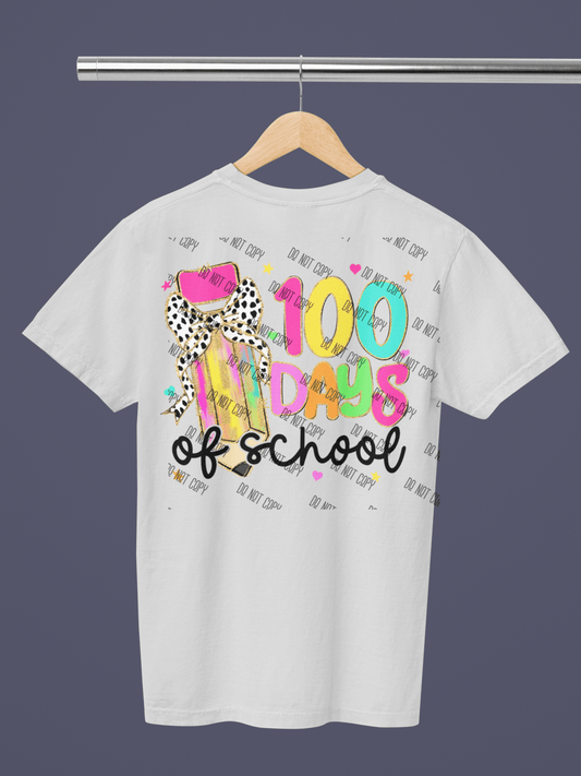 100 Days of School DTF Transfer – Celebrate a Milestone in Style! - KT SUBLIMATION, DTF AND MORE LLC