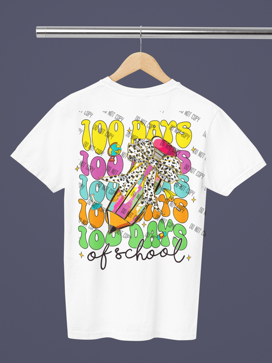 100 Days of School DTF Transfer – Celebrate a Milestone in Style! - KT SUBLIMATION, DTF AND MORE LLC