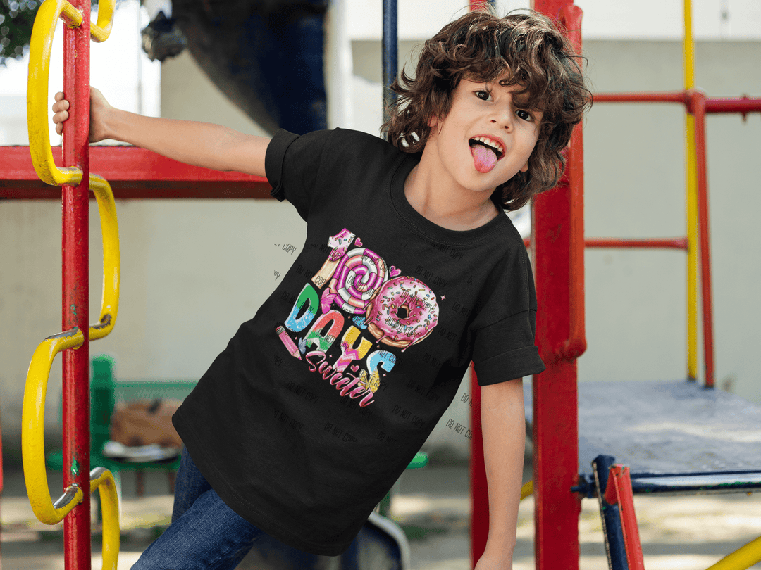 100 Days of School DTF Transfer – Fun & Festive Milestone Design 🎉📚 - KT SUBLIMATION, DTF AND MORE LLC