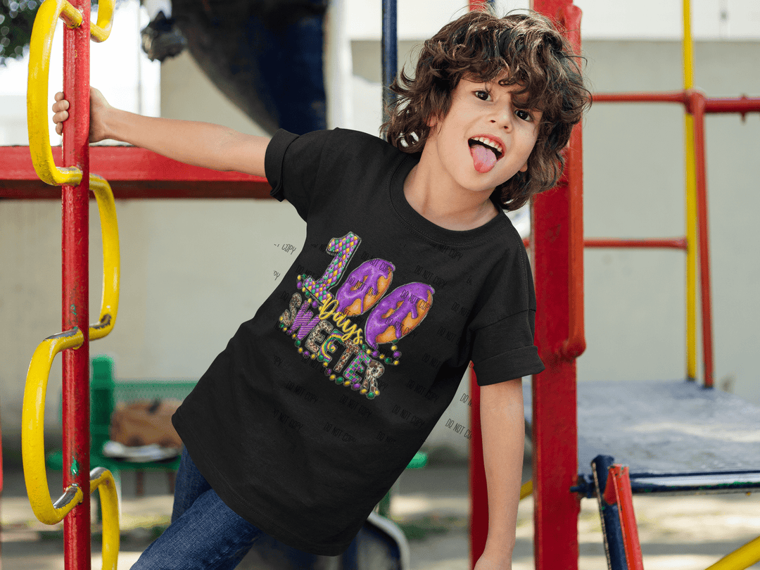 100 Days Sweeter DTF Transfer – Cute & Fun School Milestone Print - KT SUBLIMATION, DTF AND MORE LLC