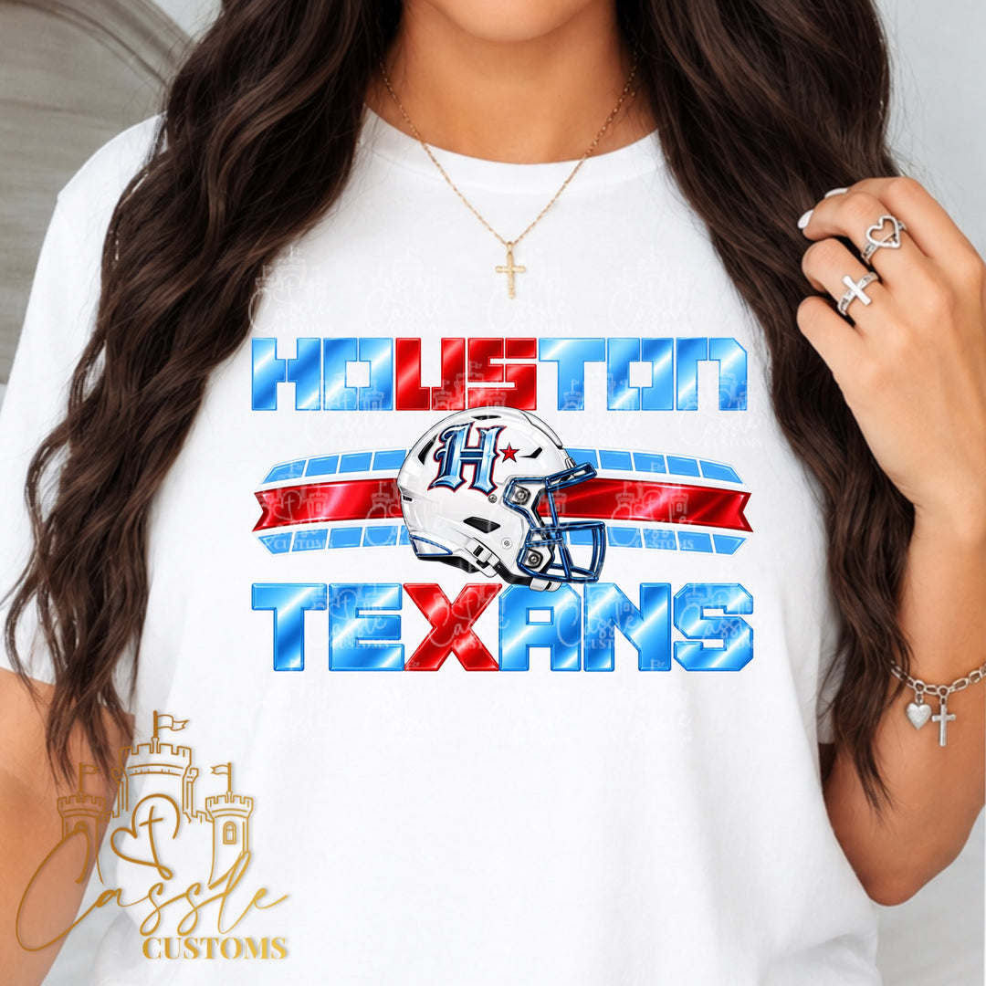 Houston Texan Rivalry H Toro DTF Transfer – H-Town Football Game Day Design