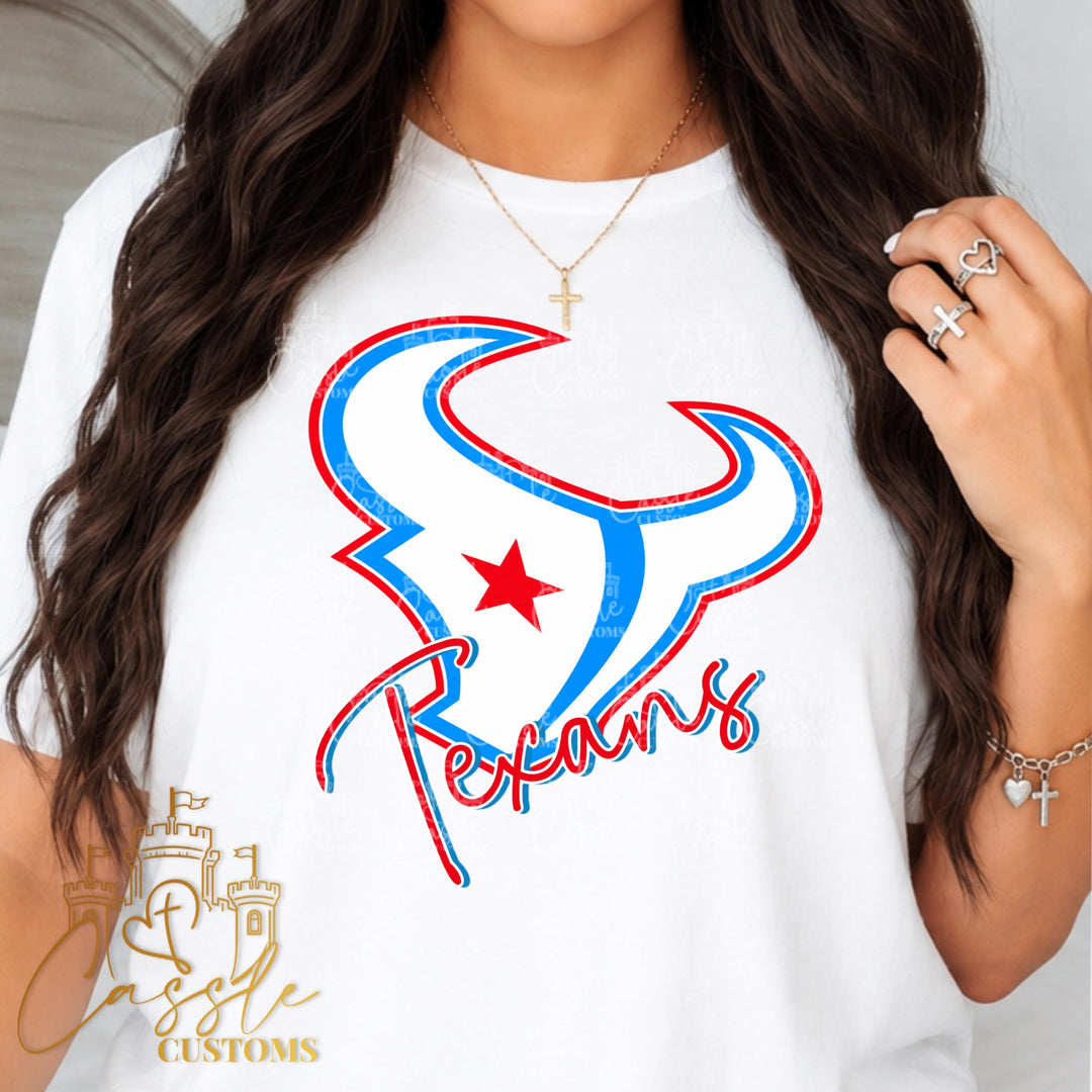 Houston Texan Rival H DTF Transfer – H-Town Football Game Day Design