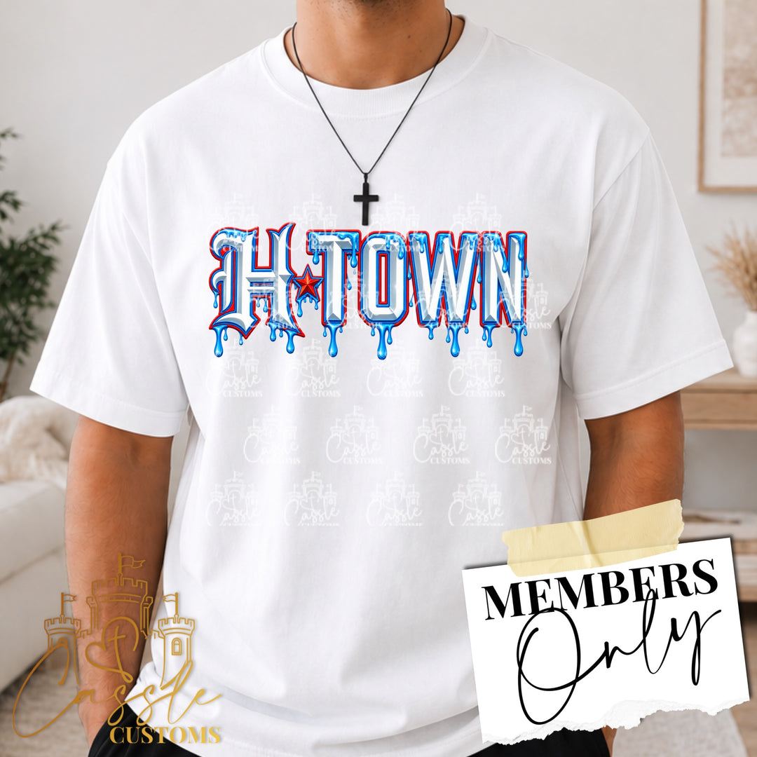 Houston Texan Dripping Rival DTF Transfer – H-Town Football Game Day Design