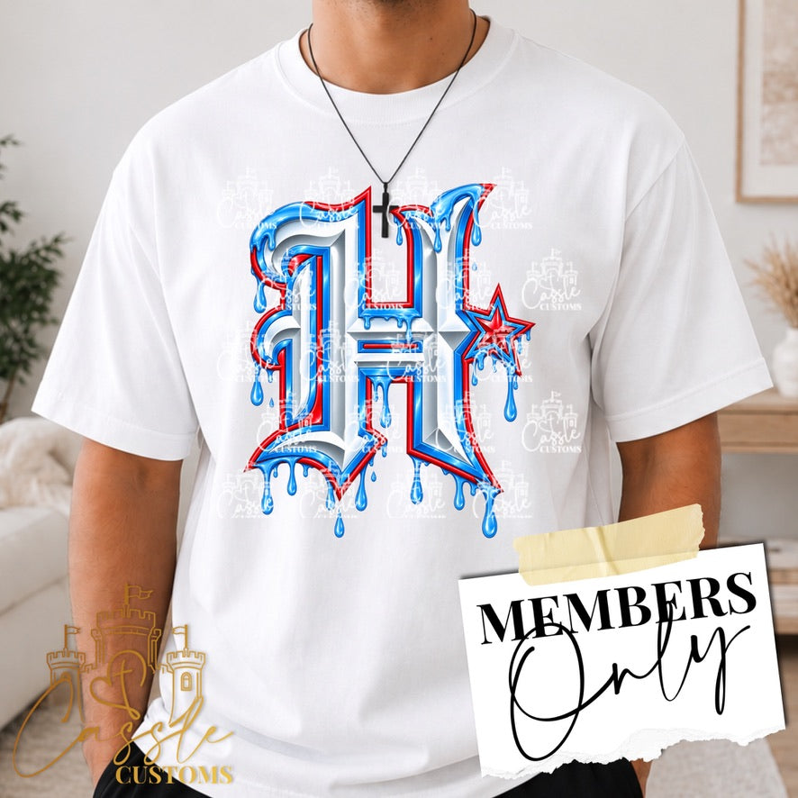 Houston Texan Dripping Rival DTF Transfer – H-Town Football Game Day Design