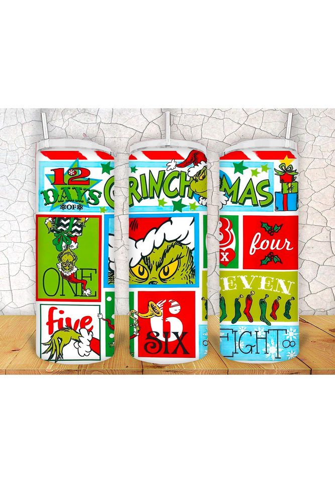 Grinch 3D 20oz Tumbler Sublimation Print