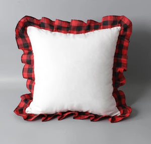 Buffalo Plaid Pillow Cover (Ruffle) for sublimation