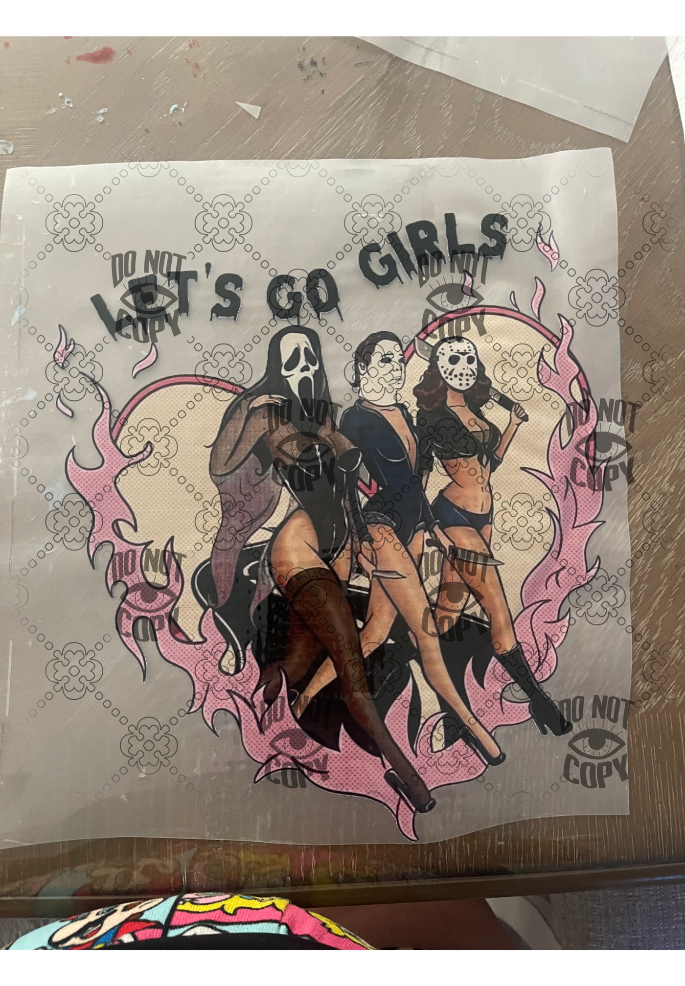 Let’s go Girls Halloween DTF  ready to press transfer