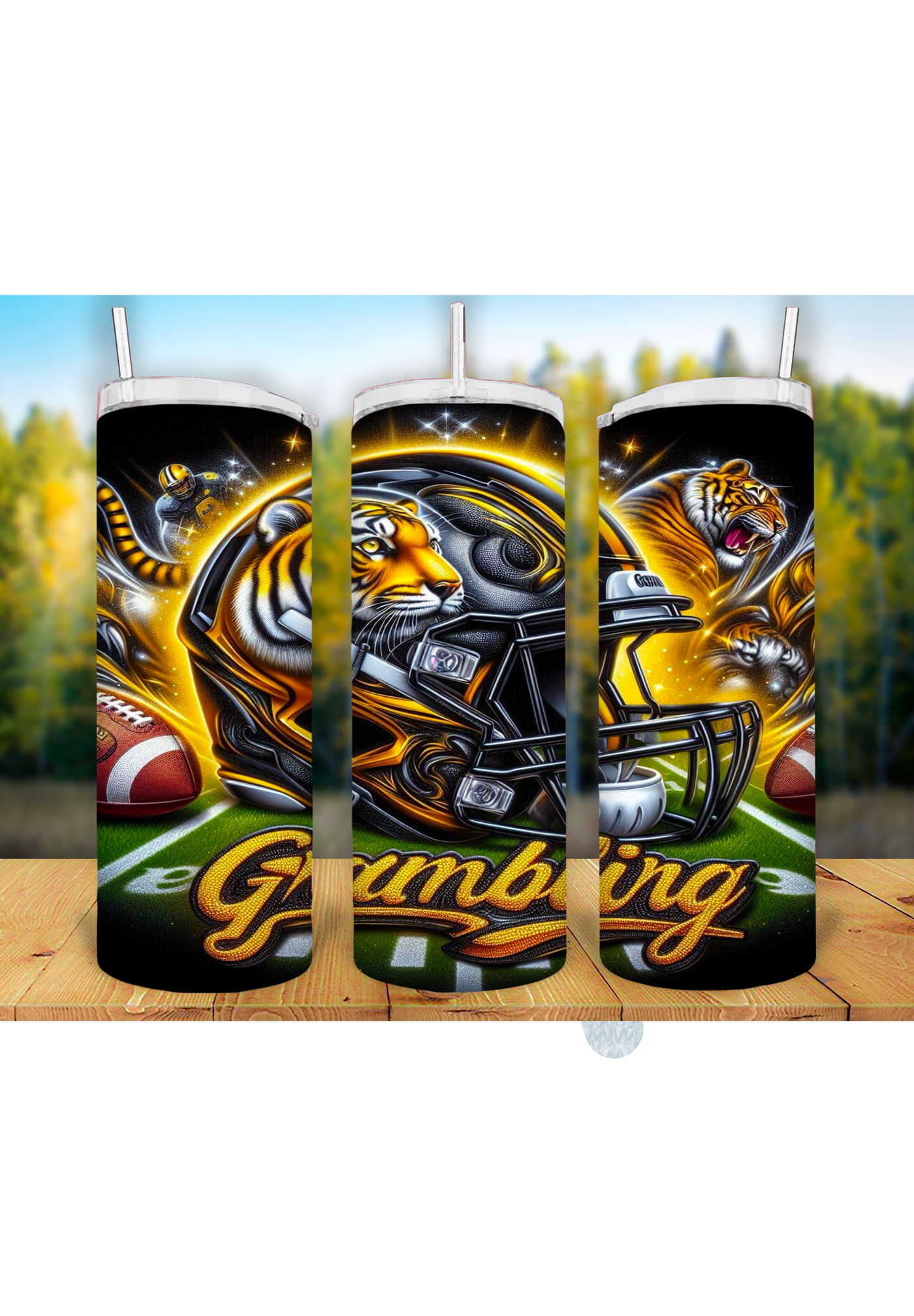 Football Game Day 20oz Sublimation Tumbler Wrap – Ready to Print for Sports Fans