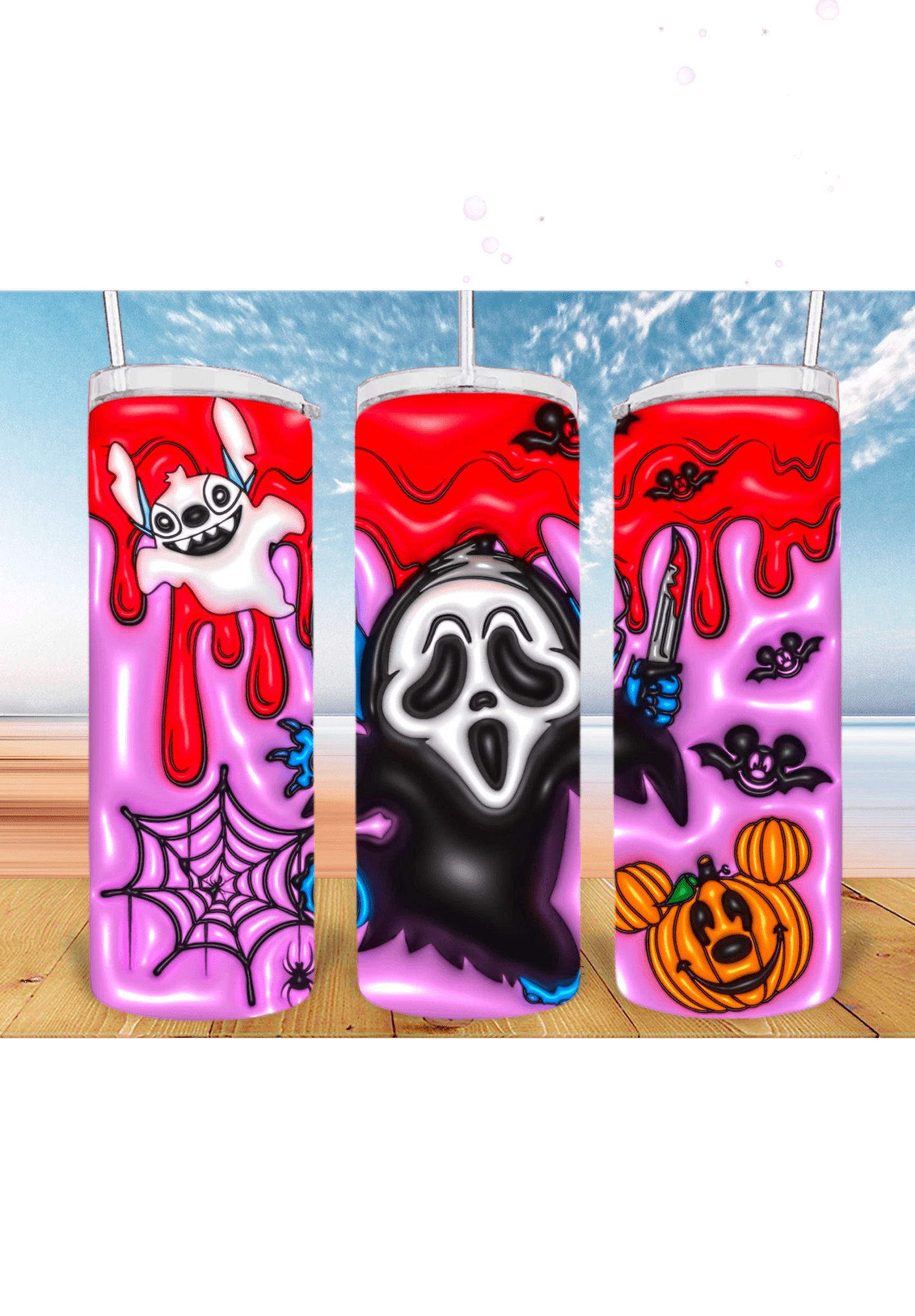 3D Halloween 20oz Tumbler Sublimation Print – Spooky & Realistic Designs 🎃👻 - KT SUBLIMATION, DTF AND MORE LLC