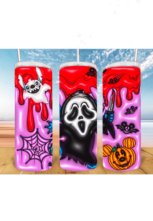 3D Halloween 20oz Tumbler Sublimation Print – Spooky & Realistic Designs 🎃👻 - KT SUBLIMATION, DTF AND MORE LLC