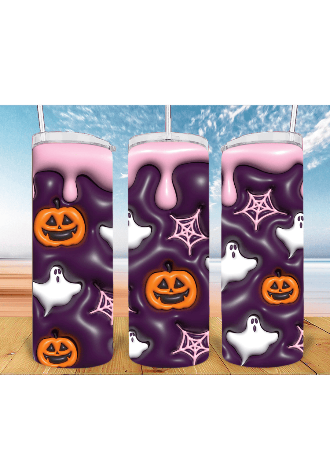 3D Halloween 20oz Tumbler Sublimation Print – Spooky & Realistic Designs 🎃👻 - KT SUBLIMATION, DTF AND MORE LLC