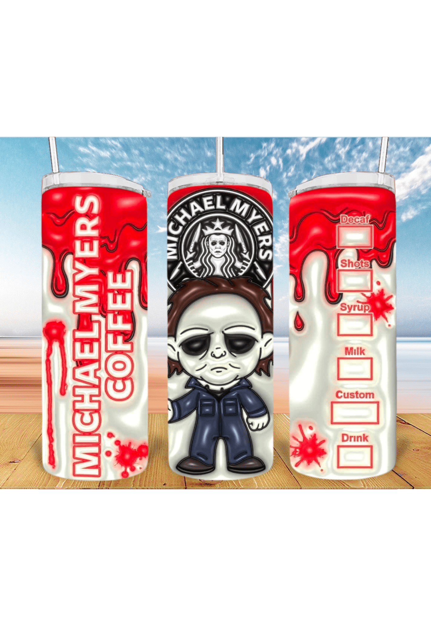 3D Halloween 20oz Tumbler Sublimation Print – Spooky & Realistic Designs 🎃👻 - KT SUBLIMATION, DTF AND MORE LLC