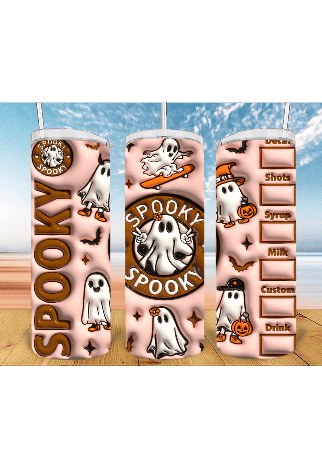 3D Halloween 20oz Tumbler Sublimation Print – Spooky & Realistic Designs 🎃👻 - KT SUBLIMATION, DTF AND MORE LLC