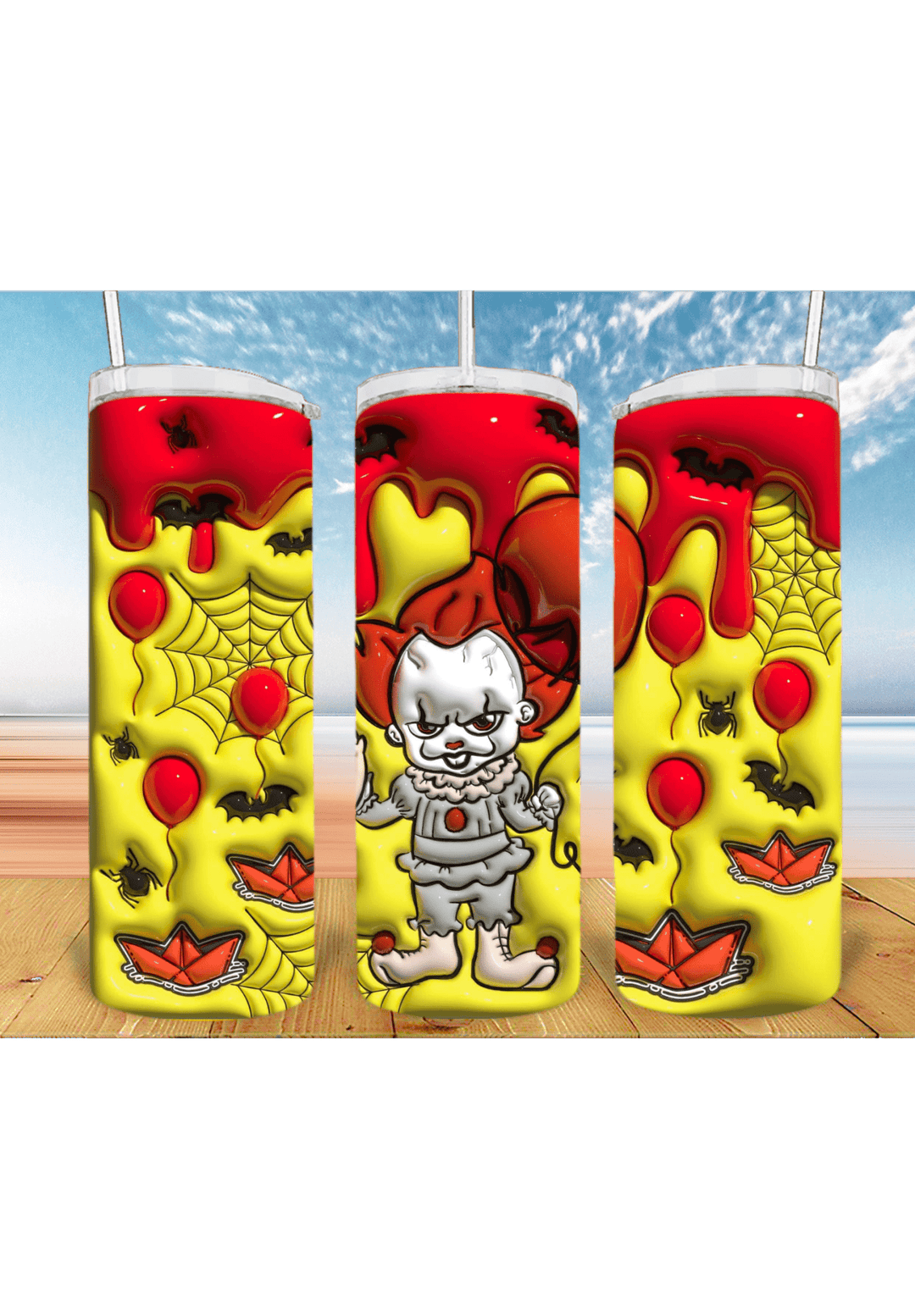 3D Halloween 20oz Tumbler Sublimation Print – Spooky & Realistic Designs 🎃👻 - KT SUBLIMATION, DTF AND MORE LLC