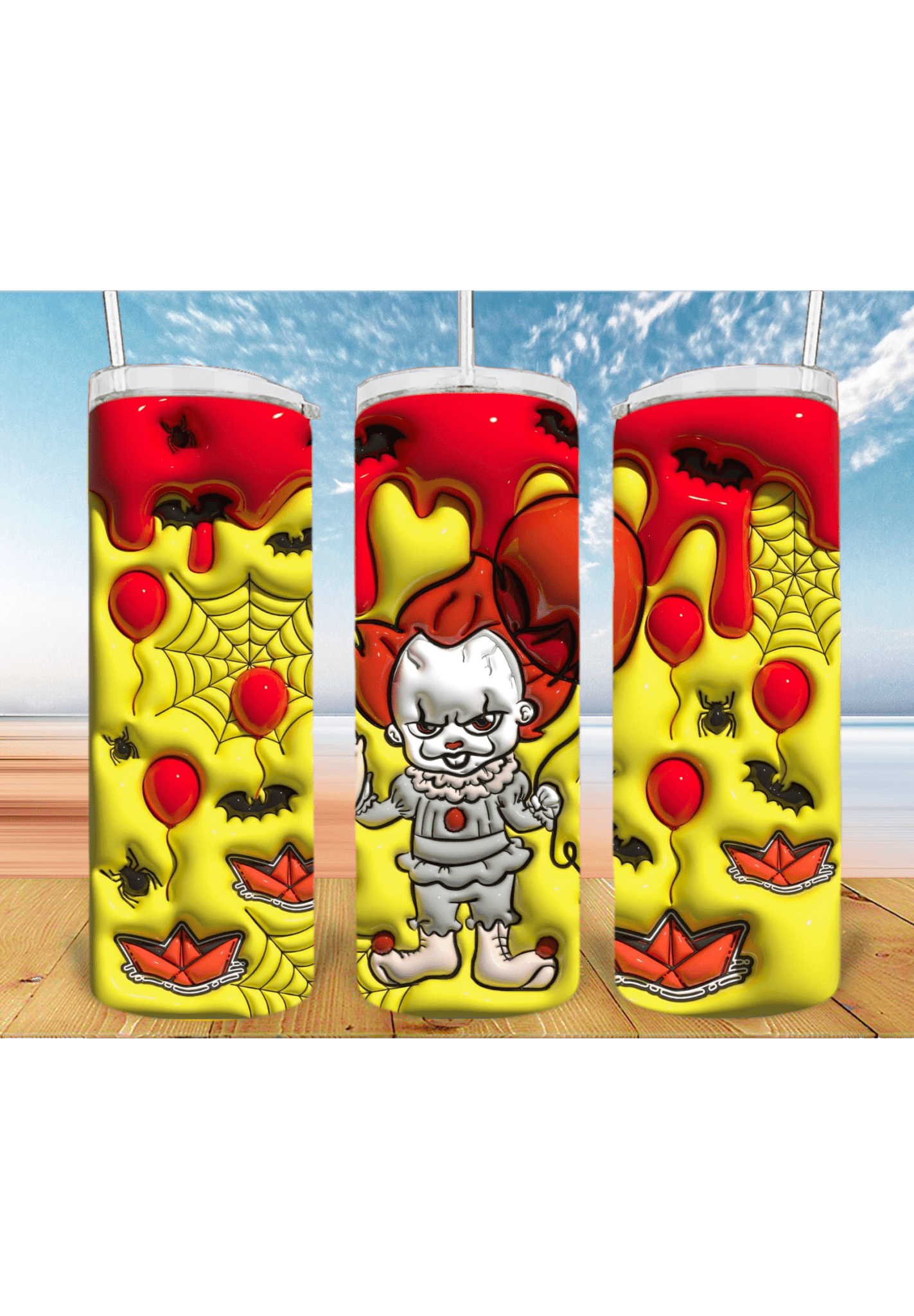 3D Halloween 20oz Tumbler Sublimation Print – Spooky & Realistic Designs 🎃👻 - KT SUBLIMATION, DTF AND MORE LLC