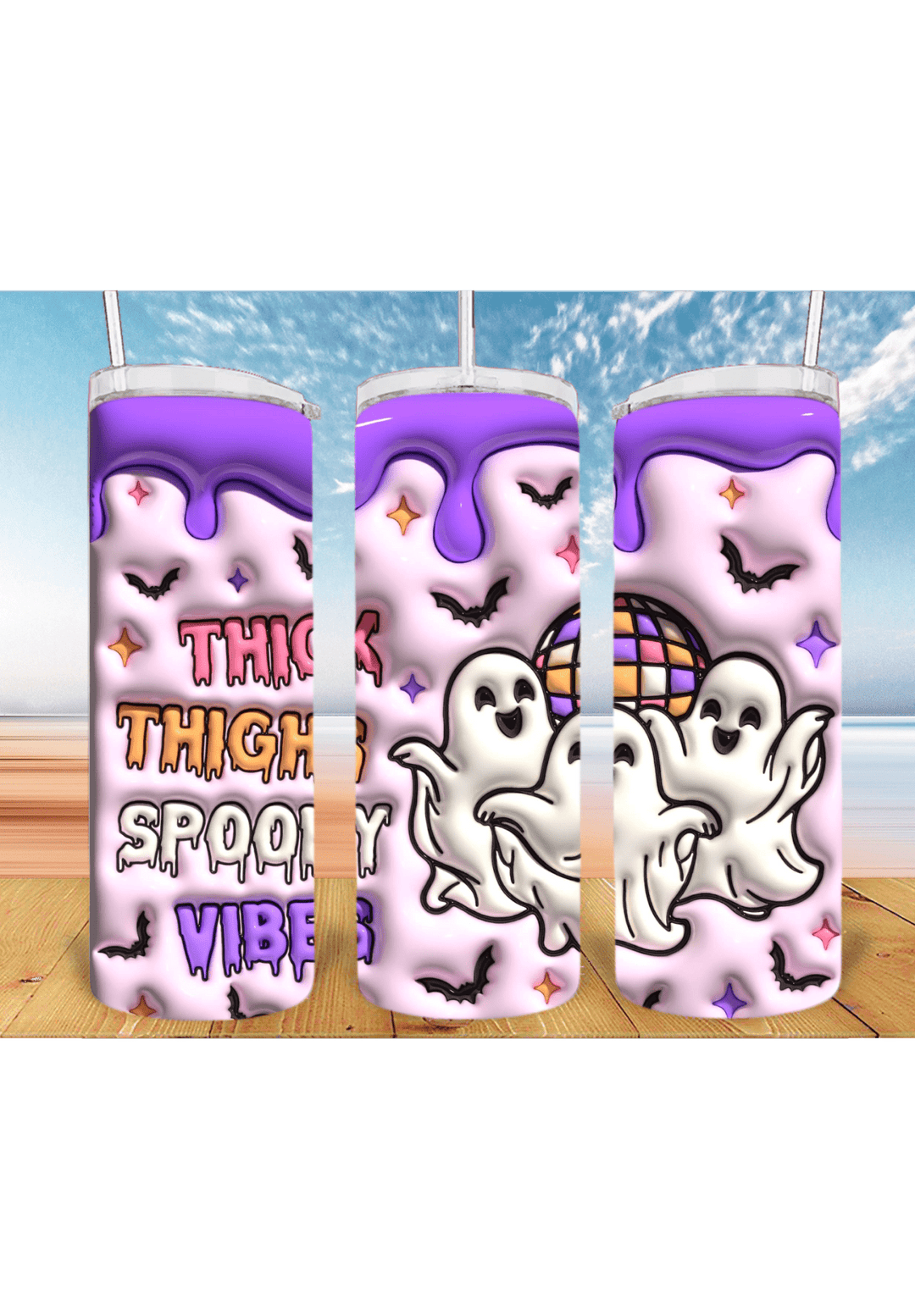 3D Halloween 20oz Tumbler Sublimation Print – Spooky & Realistic Designs 🎃👻 - KT SUBLIMATION, DTF AND MORE LLC