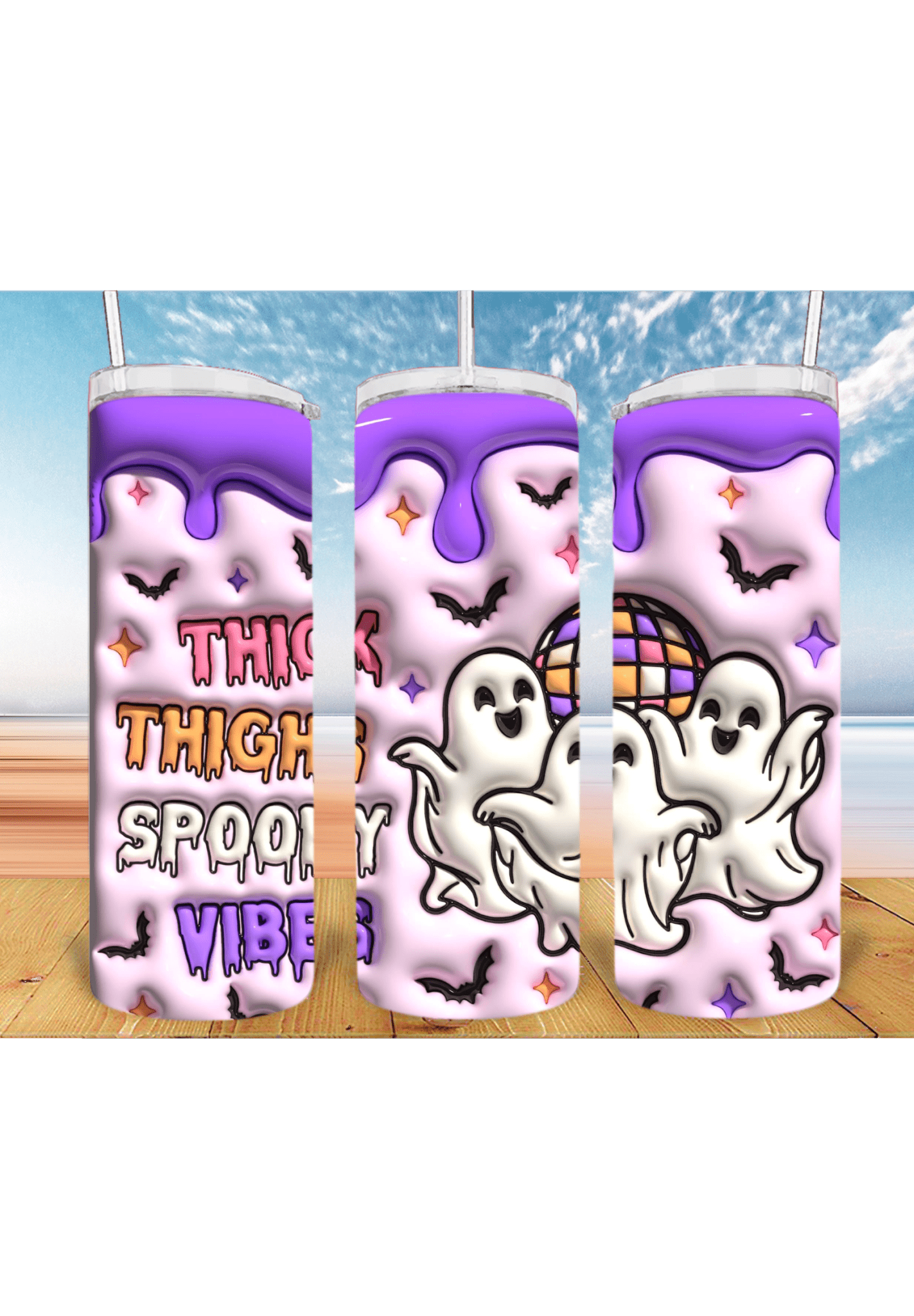 3D Halloween 20oz Tumbler Sublimation Print – Spooky & Realistic Designs 🎃👻 - KT SUBLIMATION, DTF AND MORE LLC