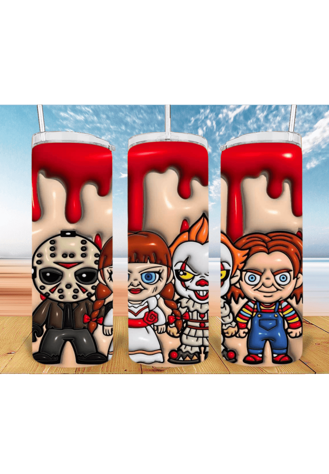 3D Halloween 20oz Tumbler Sublimation Print – Spooky & Realistic Designs 🎃👻 - KT SUBLIMATION, DTF AND MORE LLC