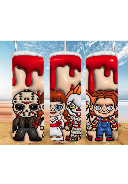 3D Halloween 20oz Tumbler Sublimation Print – Spooky & Realistic Designs 🎃👻 - KT SUBLIMATION, DTF AND MORE LLC