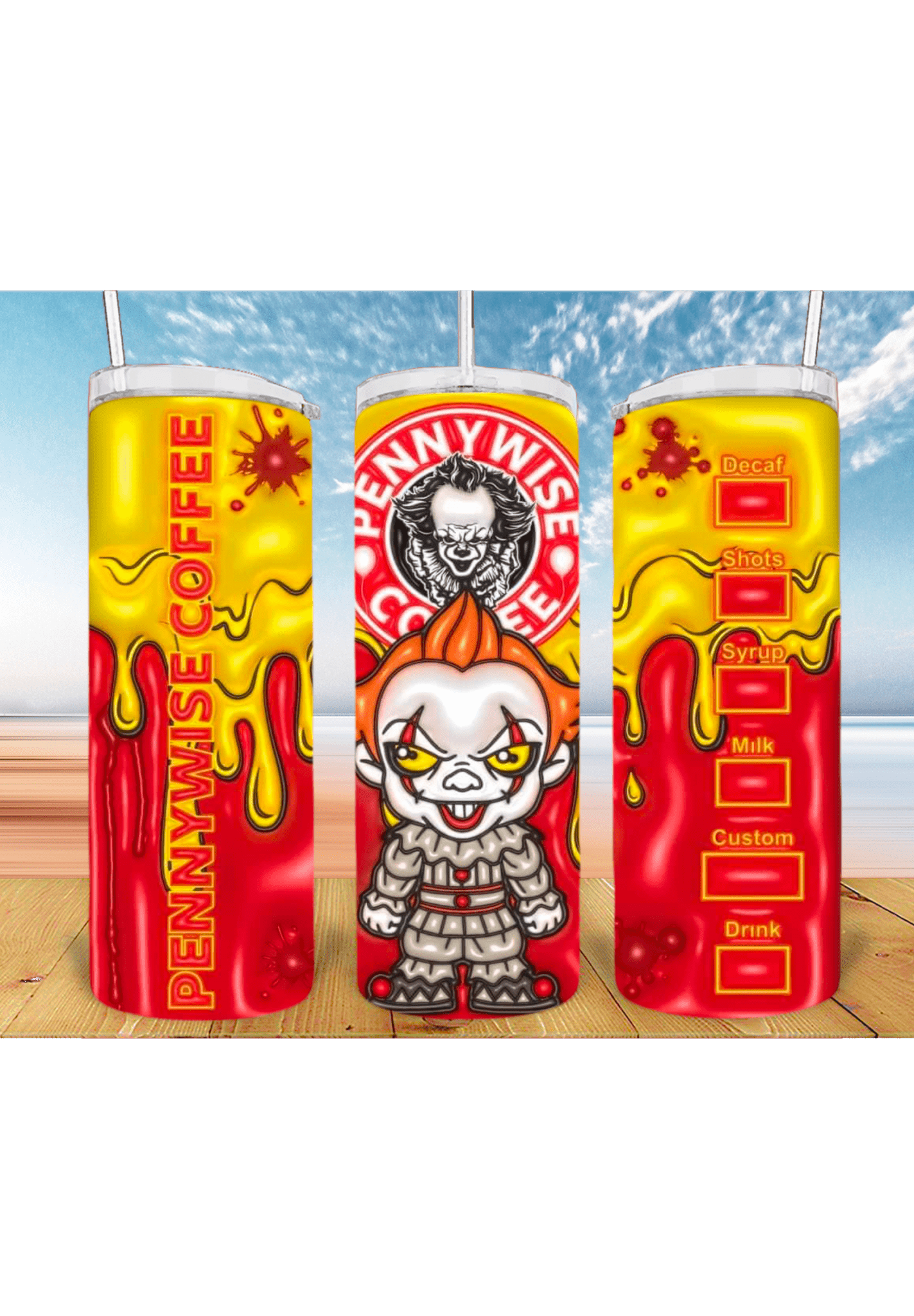 3D Halloween 20oz Tumbler Sublimation Print – Spooky & Realistic Designs 🎃👻 - KT SUBLIMATION, DTF AND MORE LLC