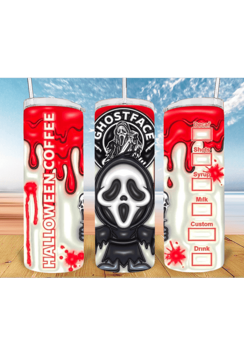 3D Halloween 20oz Tumbler Sublimation Print – Spooky & Realistic Designs 🎃👻 - KT SUBLIMATION, DTF AND MORE LLC