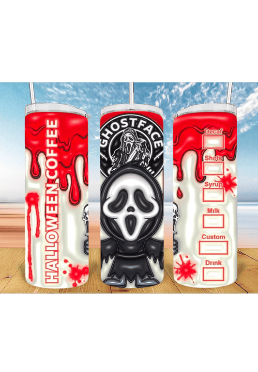 3D Halloween 20oz Tumbler Sublimation Print – Spooky & Realistic Designs 🎃👻 - KT SUBLIMATION, DTF AND MORE LLC