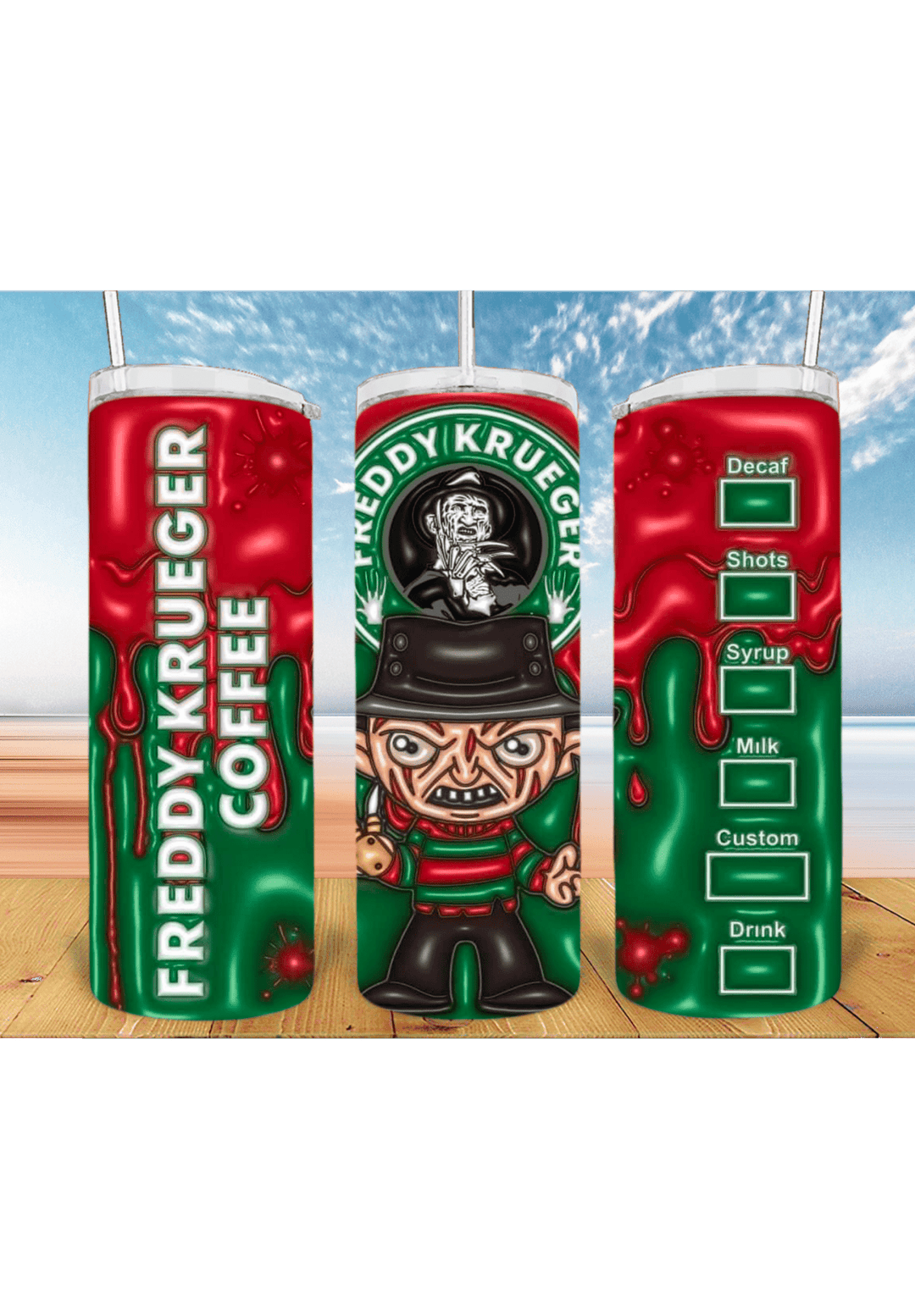 3D Halloween 20oz Tumbler Sublimation Print – Spooky & Realistic Designs 🎃👻 - KT SUBLIMATION, DTF AND MORE LLC