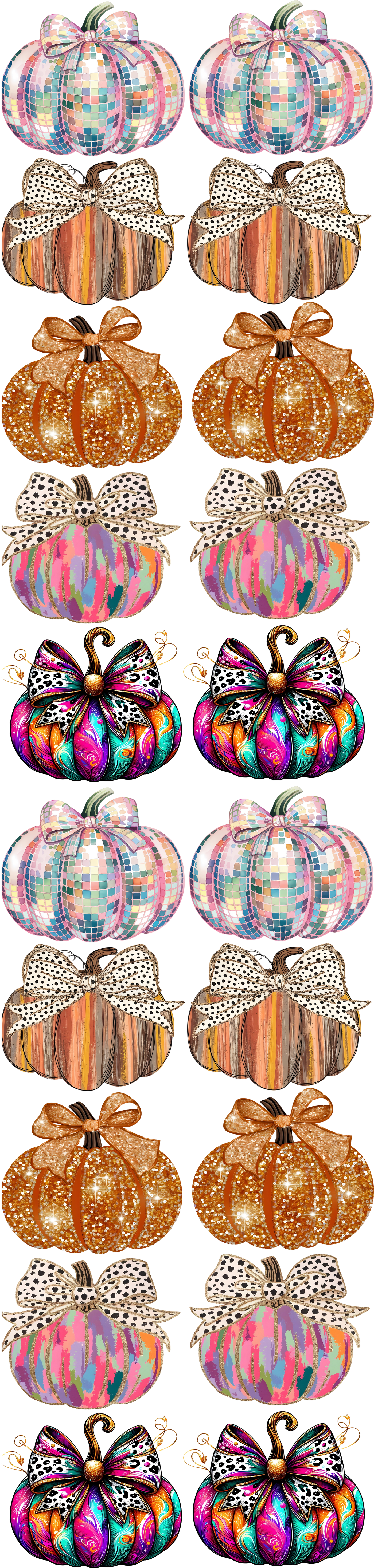 Pumpkin Autumn 2 Gang Sheet