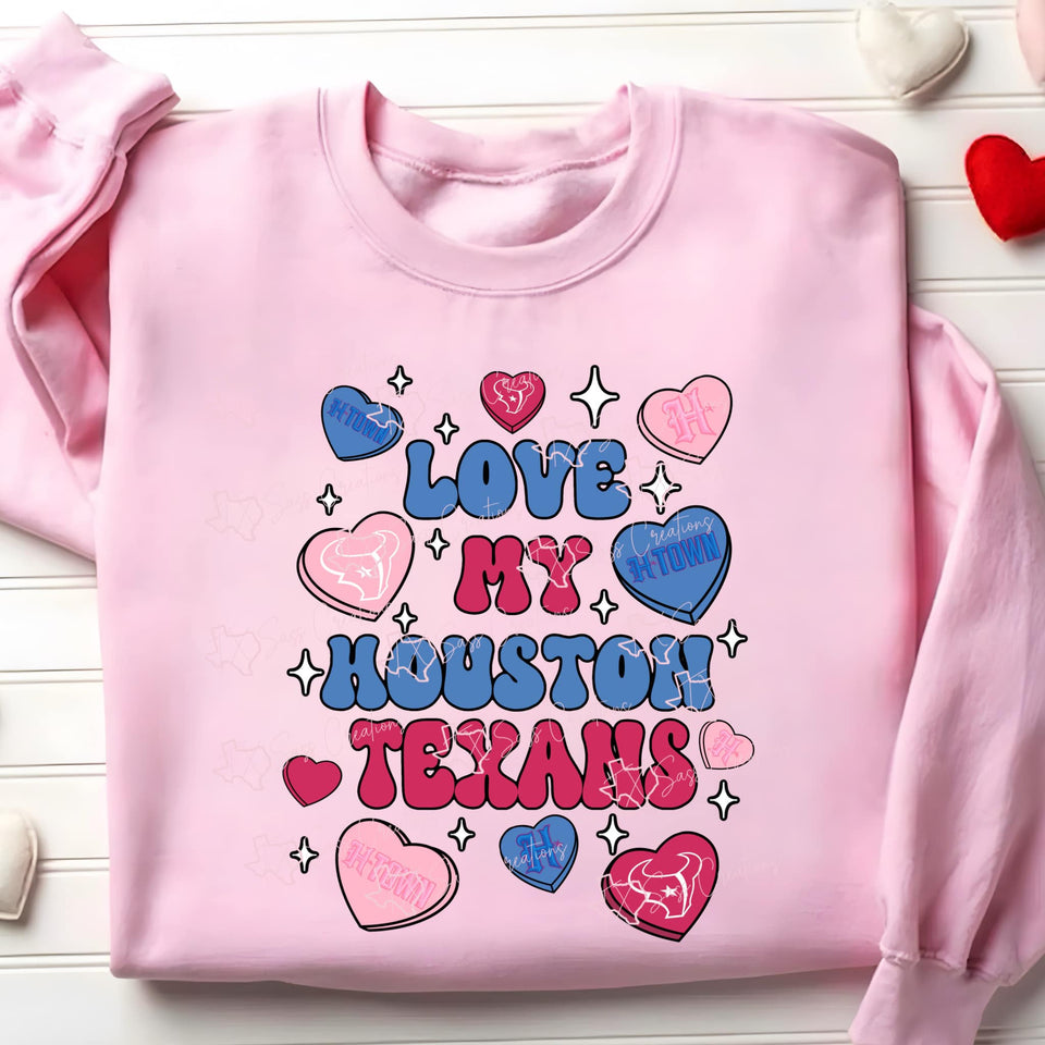Love My Houston Texans DTF Ready to Press Transfer – Show Your Texans Pride with Love