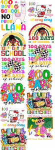 100 days of school Gang Sheet DTF