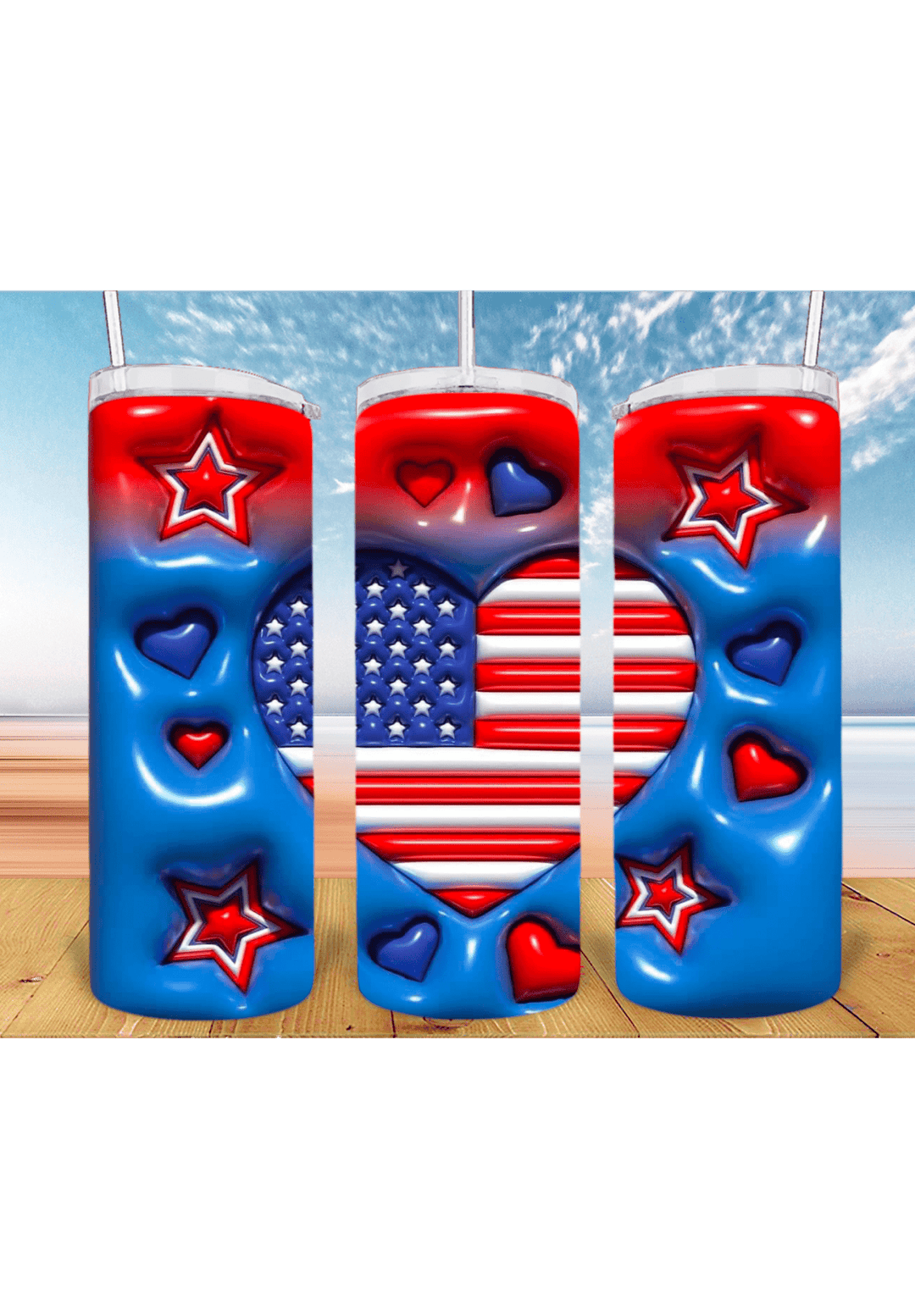 4th of July 20oz Tumbler Sublimation Print - KT SUBLIMATION, DTF AND MORE LLC