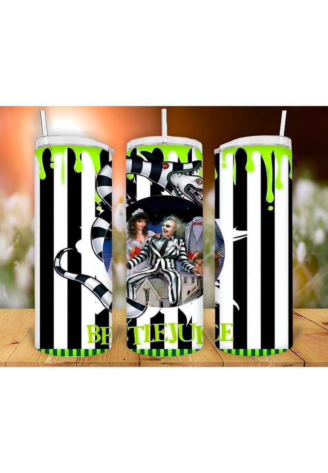 Beetlejuice 20oz Tumbler Sublimation Print